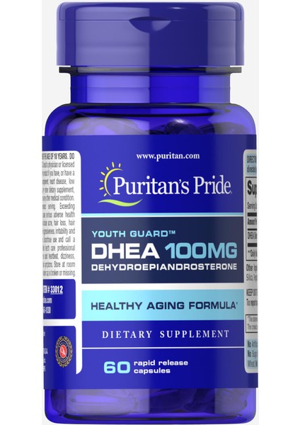 Purıtan's Prıde DHEA100 Mg 60 Rapıdrelease Capsules