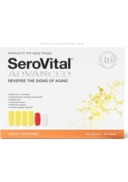 Serovital Advanced - Anti-Aging Hgh For Women - Skin Benefits, Energy, And Sleep - 30 Servings 120 Capsul+60 Tablet. Usa fiyatları