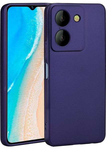 Vivo Y36 4g Için Uyumlu Kılıf Yumuşak Dokulu Renkli Esnek Silikon Premier Kapak