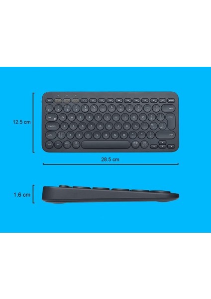 Lenovo Tab M10 Plus ZAA50034TR 10.61" Uyumlu Kablosuz Bluetooth Pilli Klavye Mouse Seti - Siyah