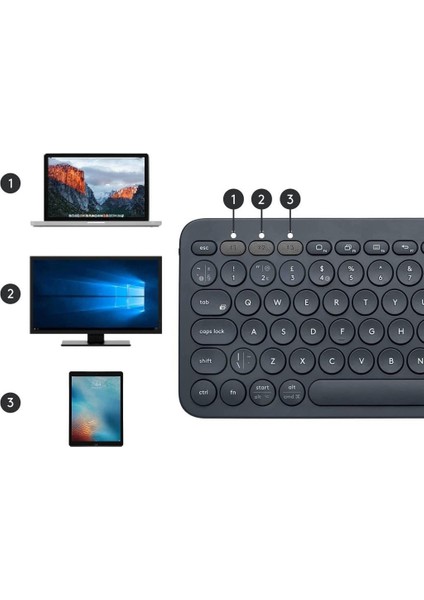 Lenovo Tab M10 Plus ZAA50034TR 10.61" Uyumlu Kablosuz Bluetooth Pilli Klavye Mouse Seti - Siyah