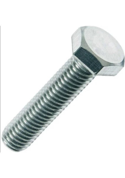 M12X100 DIN933 Cıvata Altıgen 8.8 Beyaz 3 Lü Paket