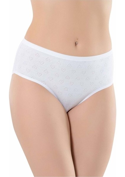 0141 Kadın Kalpli Yüksek Bel Külot 6'lı Paket