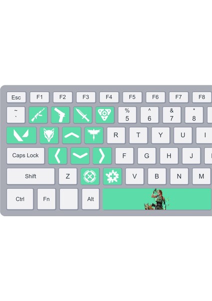 Valorant Skye Klavye Tuşları Sticker Seti ( Her Klavyeye Uygun )