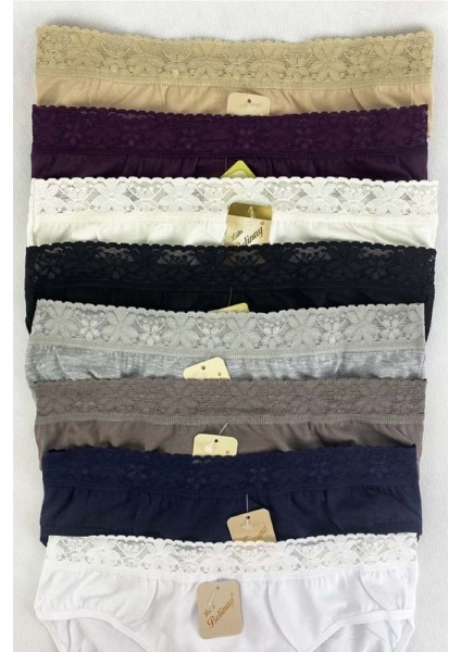 6 Adet 04 Kadın Modal Beli Dantelli Külot Beyaz fiyatları