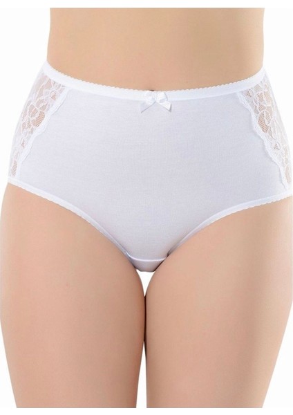 Kadın Modal Yüksek Bel Dantelli Külot 4 Lü Set