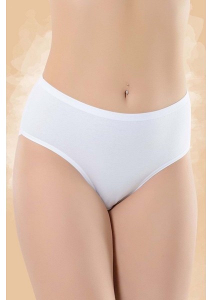 Kadın, Beyaz, 6'lı Yüksek Bel Külot