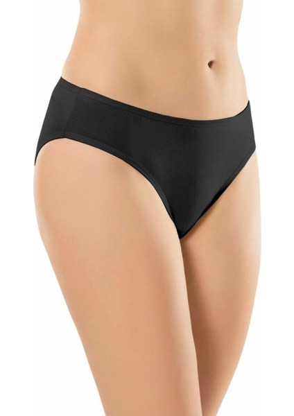 Kadın Siyah 01 Modal Pamuklu Bikini Külot 6'lı