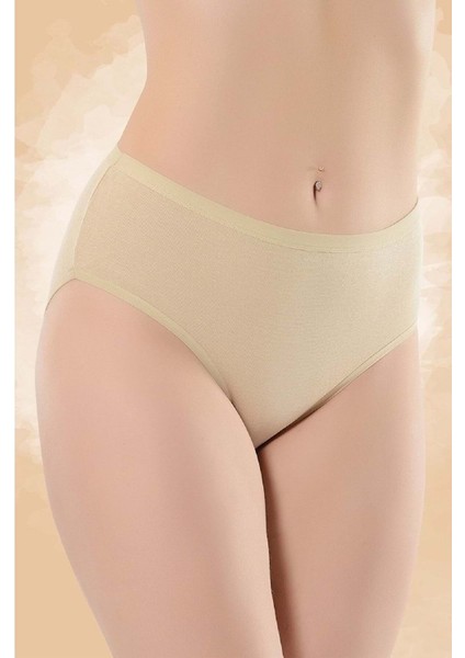 Kadın 12'li Ten Renk Yüksek Bel Külot