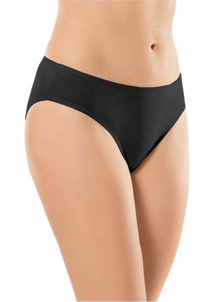 Kadın, Siyah, 6'lı Slip-Külot