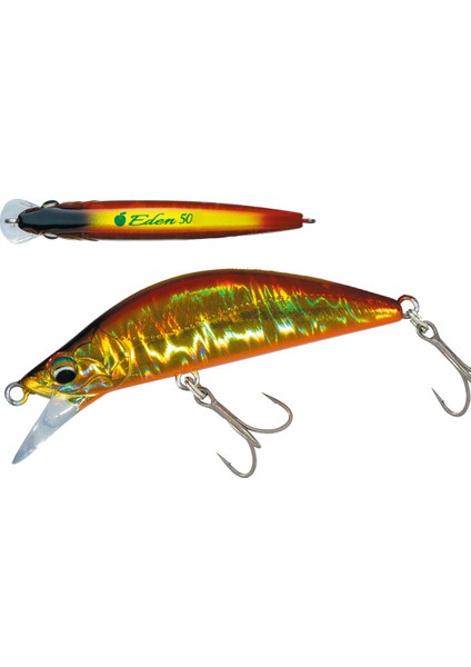 Finetail Eden 50HS 5.5gr Lrf Sahte Balık # 15 cm Laser Red Gold