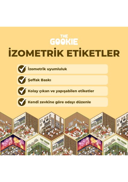 Ev Partisi Izometrik Sticker