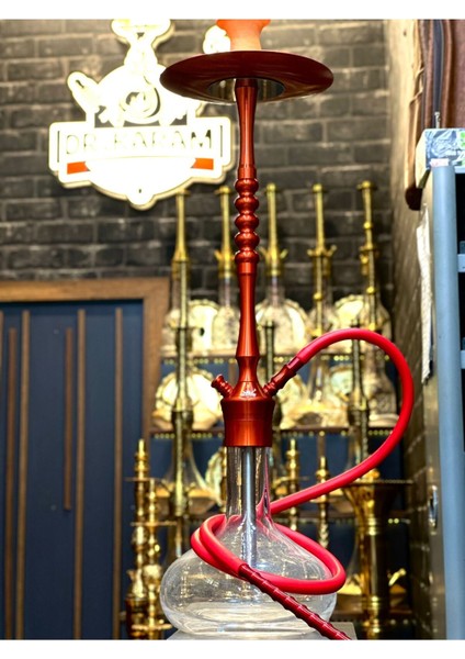 Yeni Model Hookah Büyük Kırmızı Nargile Takımı