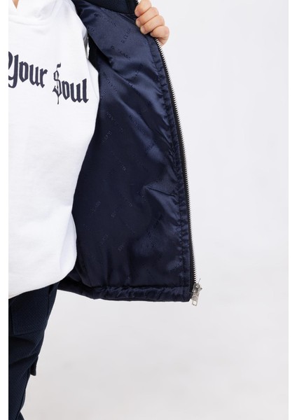 Kapüşonlu Sweatshirtlü Cepli 3 Parça Erkek Çocuk Yelekli Takım