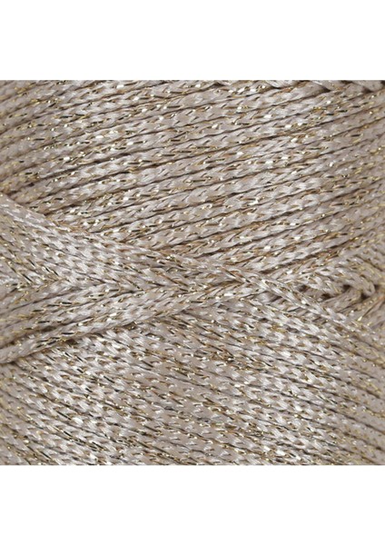 Macrame Sparkle Simli Bej El Örgü Ipi - Rm 4
