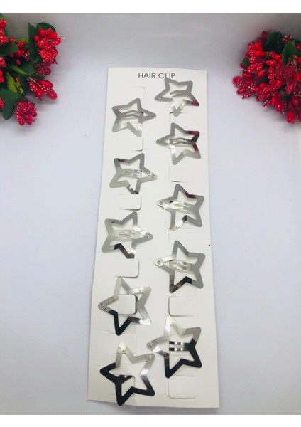 Çok Şık Yıldızlı Çıtçıtlı Saç Tokası 10'lu (3cm) indirimleri