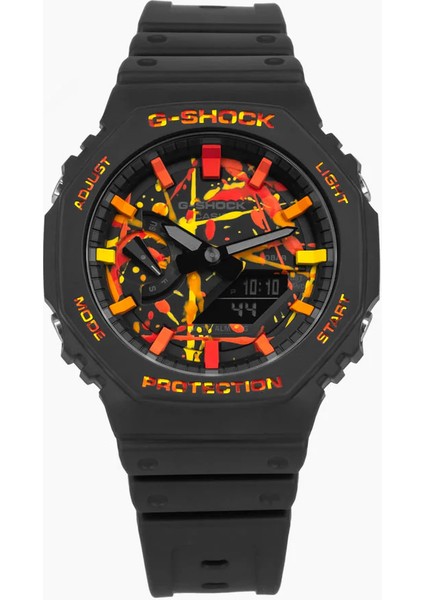 G-Shock GA-2100H Sarı-Kırmızı Erkek Kol Saati