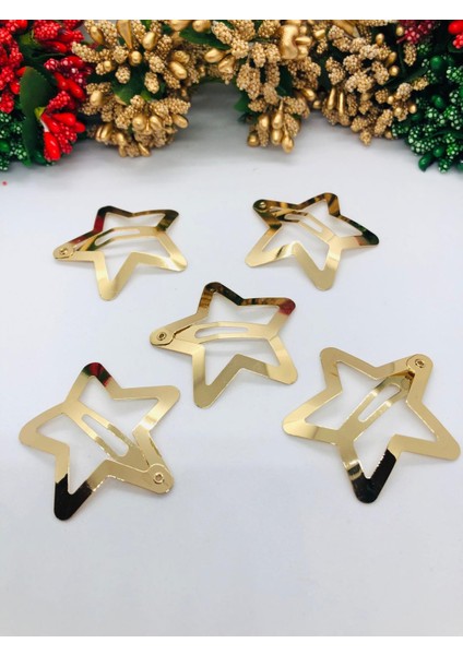 Çok Şık Yıldızlı Çıtçıtlı Saç Tokası 10'lu (3cm) fiyatları