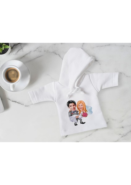 Kişiye Özel Sevgililer Karikatürlü Mini Beyaz Içki Şişesi Tişörtü , Ev Bar Dekoru, Viski, Şarap, Votka, Rakı Şişesi Tişörtü, Ev Barı-7 fırsatları