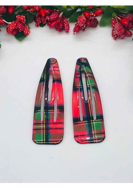 Çok Şık (Ekose-Burbery-Leopar) Desenli 2'li Çıtçıtlı Toka (7cm) fiyatları