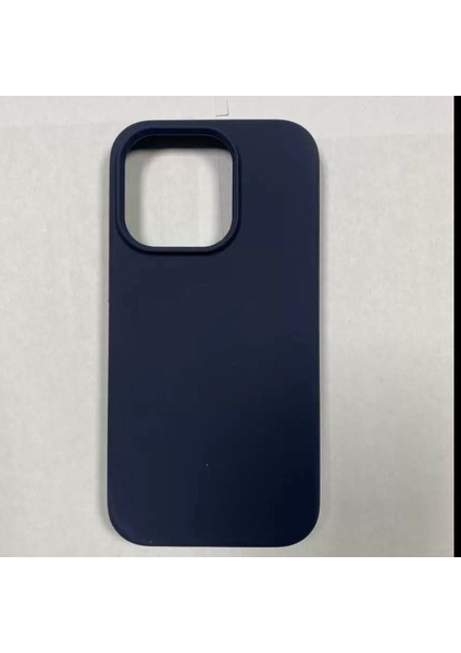 Silikon Lens Kenar Çerçeveli Apple iPhone 15 Pro Max Kılıf Lacivert