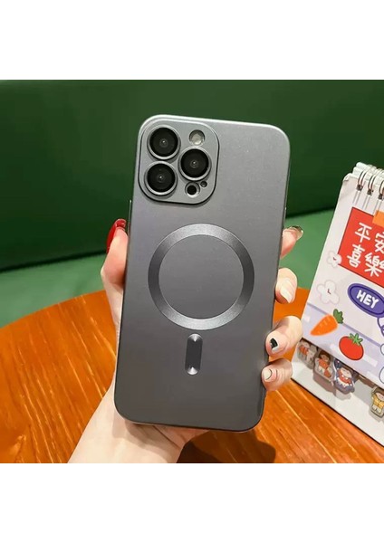Lens Koruma Detaylı Şık Apple iPhone 16 Pro Kılıf Gri