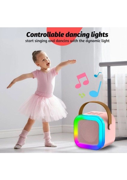 Karaoke Kablosuz Hoparlör Mikrofonlu Rgb Isikli Bluetooth Speaker Tf Kart/usb