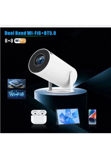 Projector + Game 2 In 1 Professional Chip 2.4 Ghz Wireless 2 Adet Gamepad Tvbox Oyunlu Model