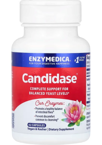 Enzymedica, Candidase, 42 Capsules.made In Usa