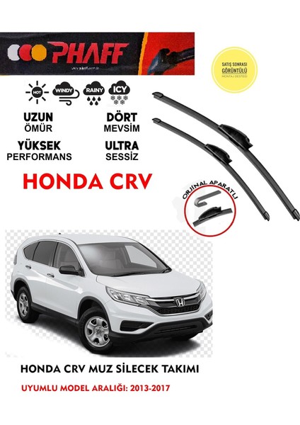 Honda Cr-V Ön Cam Muz Silgeç Silecek Takımı 1.6 Motor Araca Özel Aparat (2013-2017)