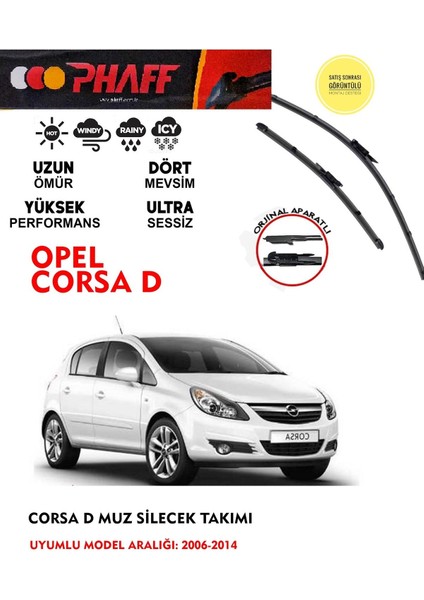 Opel Corsa D Muz Muz Silecek Takımı 1.2 1.3 1.4 Motor Araca Özel Aparat (2006-2014)