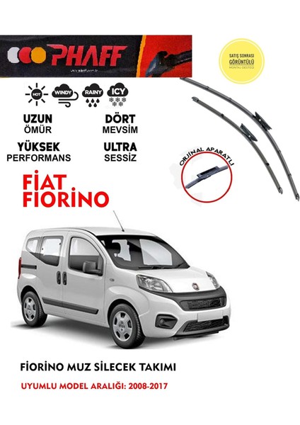 Fiat Fiorino Ön Cam Muz Silecek Takımı 1.3 1.4 Motor Araca Özel Aparat 2007 Sonrası