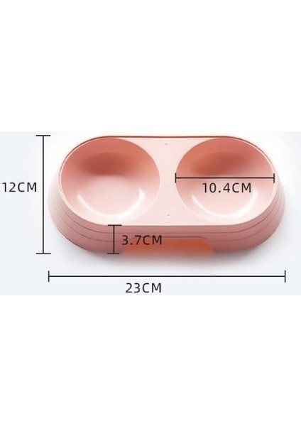 Çift Bölmeli Evcil Hayvan Mama Kabı