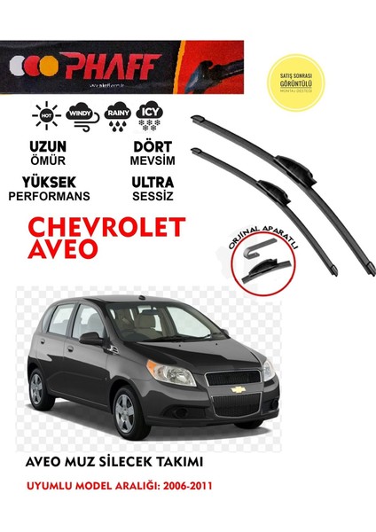 Chevrolet Aveo Ön Cam Muz Muz Silecek Takımı 1.4 1.2 Motor Araca Özel Aparat (2006 - 2011) fiyatları