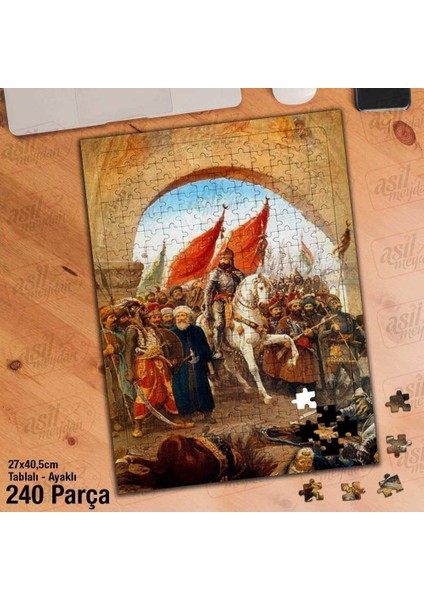 Asil Hobi Fatih Sultan Mehmet - Istanbul Fetih Yapboz - Ayak Destekli Çerçeveli 240 Parça Puzzle