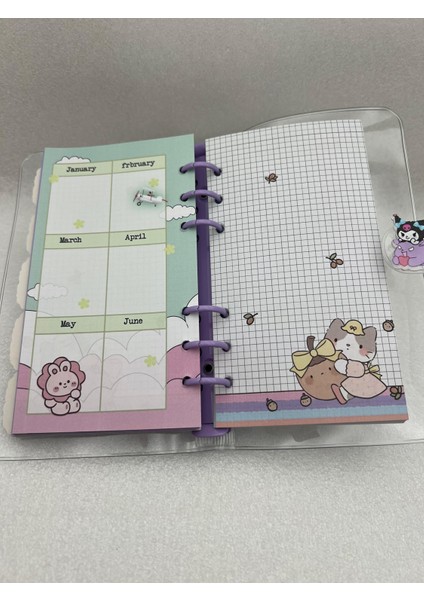 Sanrio Kawaii Kuromi My Melody Cinnamoroll Lüx Notebook Ajanda Defter Hediyelik 1ADET