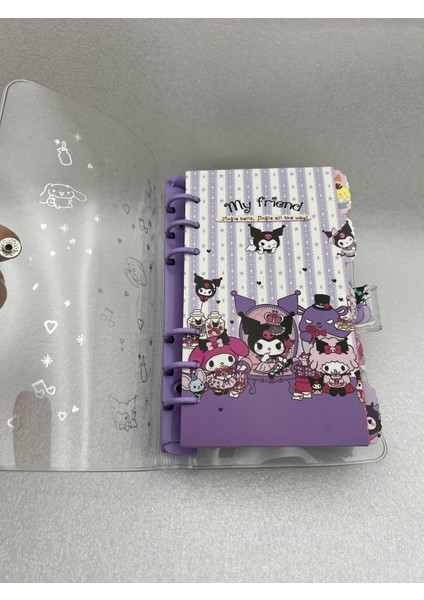 Sanrio Kawaii Kuromi My Melody Cinnamoroll Lüx Notebook Ajanda Defter Hediyelik 1ADET