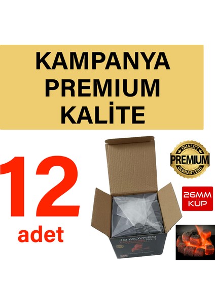 Nargile Kömürü Hindistan Cevizi Kabuğundan 12 kg (768 Adet) 12 Kutu