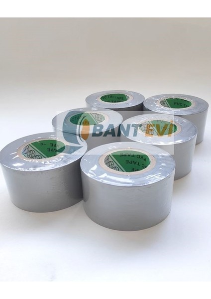 gri Pvc Bant 6 Adet 50MM x 25METRE Pvc Izolasyon Bandı fırsatları