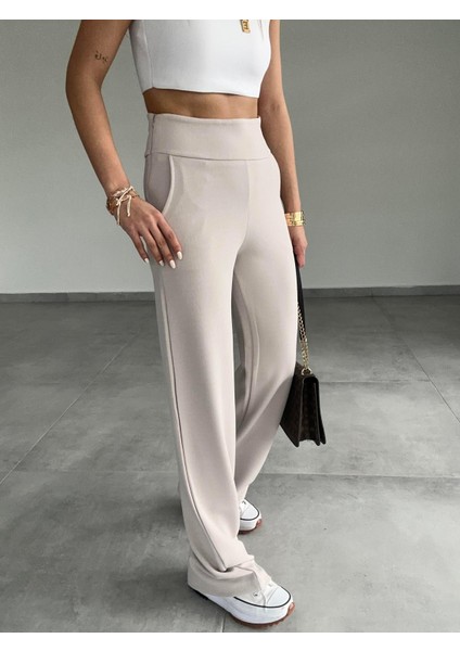 Modal Kumaş Palazzo Kadın Pantolon, Korsajlı Premium Işçilik modelleri