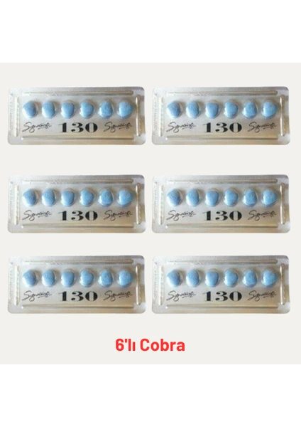 Vega Mavi Kobra 130 Mg Cobra 130 Mg 6'lı x 6 Dizi S€rtlestirci,g€ciktirci,buyu₺ucu ,p€nıs COBRA130 Güç Kuvvet Performans Tableti Géçiktiriçi Sertléstiriçi 100MG 20MG