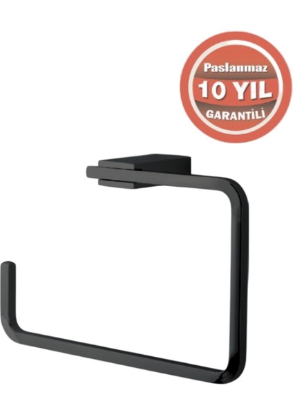 Paslanmaz Pirinç Titanik Kare Havluluk Mat Siyah modelleri