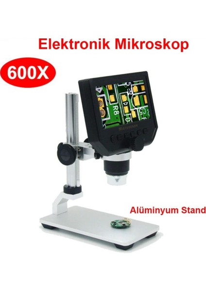 600X Dijital 4.3" LCD Ekranlı Hd USB Mikroskop