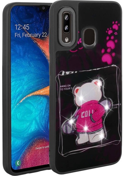 Samsung Galaxy A20 Için Uyumlu Kılıf Parlayan Kabartmalı Ikonik Figürlü Amas Silikon Kapak