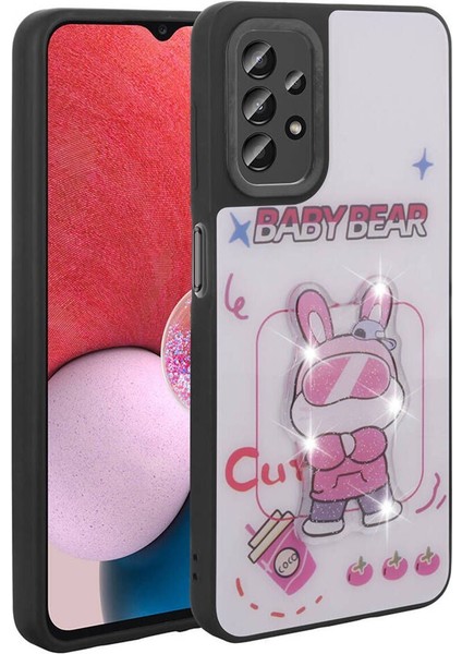 Samsung Galaxy A23 Için Uyumlu Kılıf Parlayan Kabartmalı Ikonik Figürlü Amas Silikon Kapak