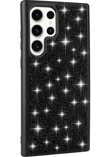 Samsung Galaxy S23 Ultra Için Uyumlu Kılıf Parlak Taşlı Tasarım Pırlanta Kapak