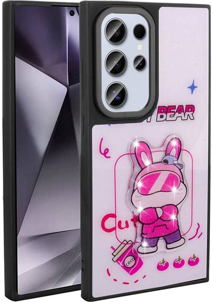 Samsung Galaxy S24 Ultra Için Uyumlu Kılıf Parlayan Kabartmalı Ikonik Figürlü Amas Silikon Kapak