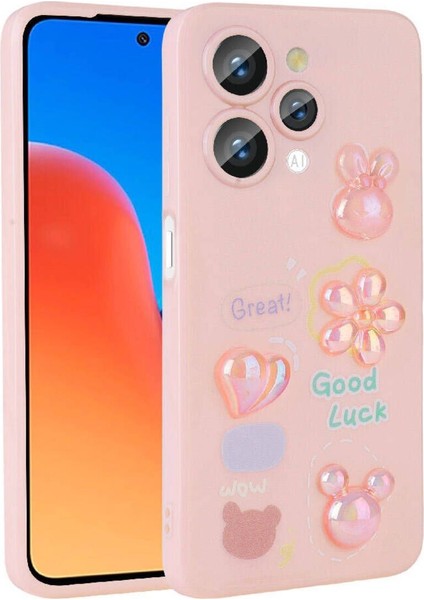Xiaomi Redmi 12 4g Için Uyumlu Kılıf Kabartma Figürlü Parlak Toys Silikon Kapak