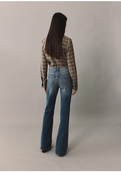 Violeta Yüksek Bel Flare Jean Pantolon