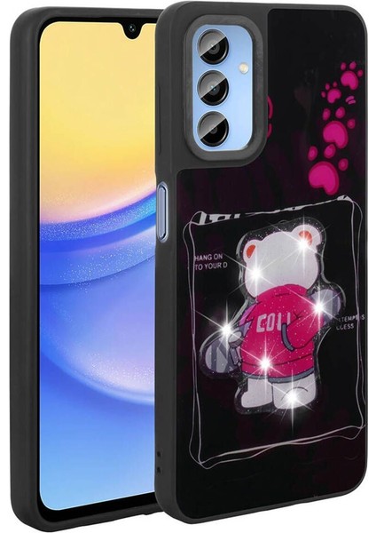 Samsung Galaxy A25 Için Uyumlu Kılıf Parlayan Kabartmalı Ikonik Figürlü Amas Silikon Kapak